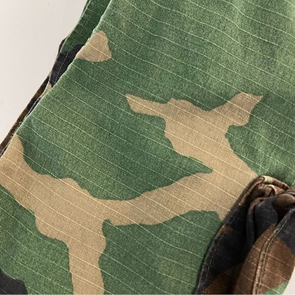 BDU Shirt Retired Woodland Camouflage Cargo Tactical Hunting Military Size Large - Picture 5 of 9
